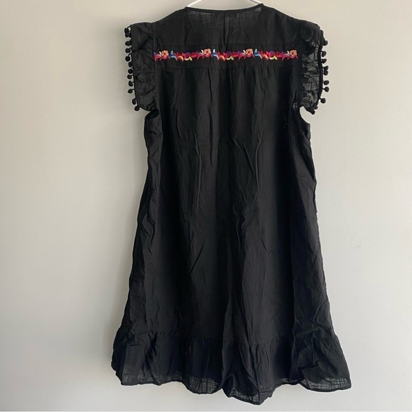 Women's Mini Dress Casual V Neck Floral Embroidery Ruffle Sleeveless KIRUNDO XL - Picture 7 of 10